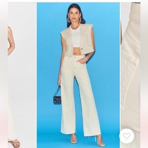 Veronica Beard Taylor High Rise Wide Leg Jeans